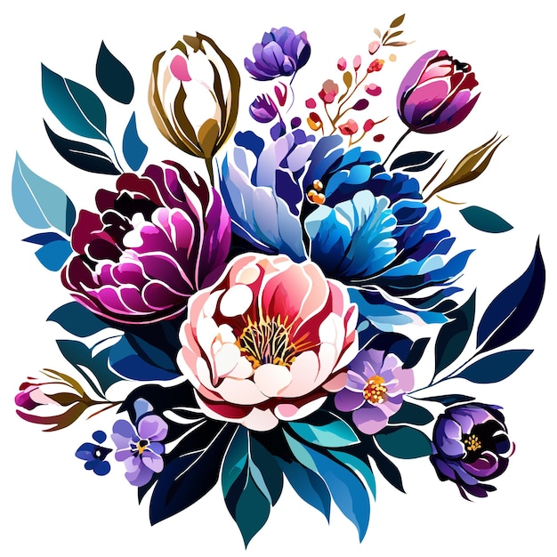 Vector gedetailleerde tulip design vector graphic op wit