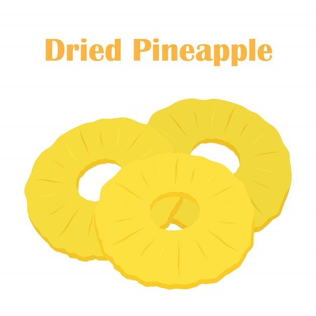 Gedroogde ananas, plakjes