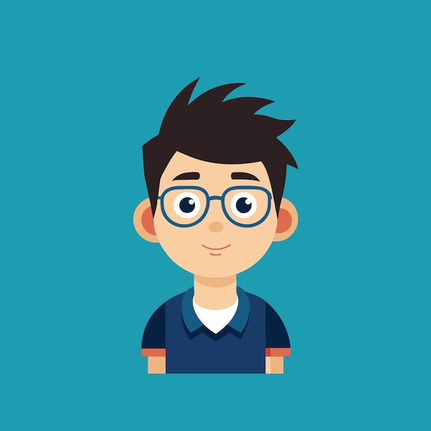 ギークボーイのベクトルイラスト
