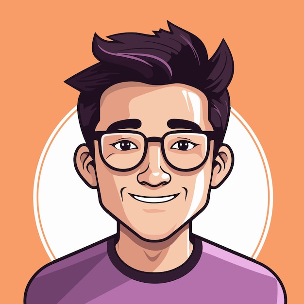 Geek Boy Vector illustration