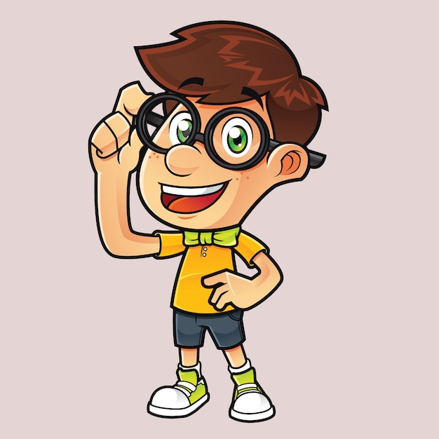 Vector geek character