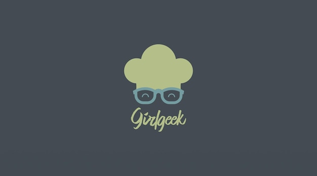 Geek Logo Design Concept Vector Geek Logo sjabloon in egale kleur ontwerpstijl