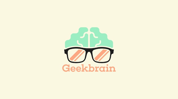 Geek Logo Design Concept Vector Geek Logo sjabloon in egale kleur ontwerpstijl