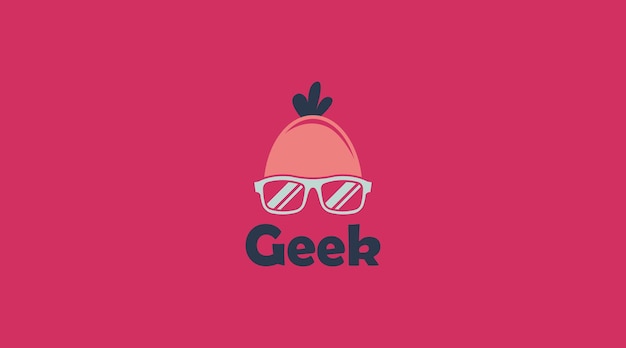 geek logo design concept vector geek logo template in flat color design style