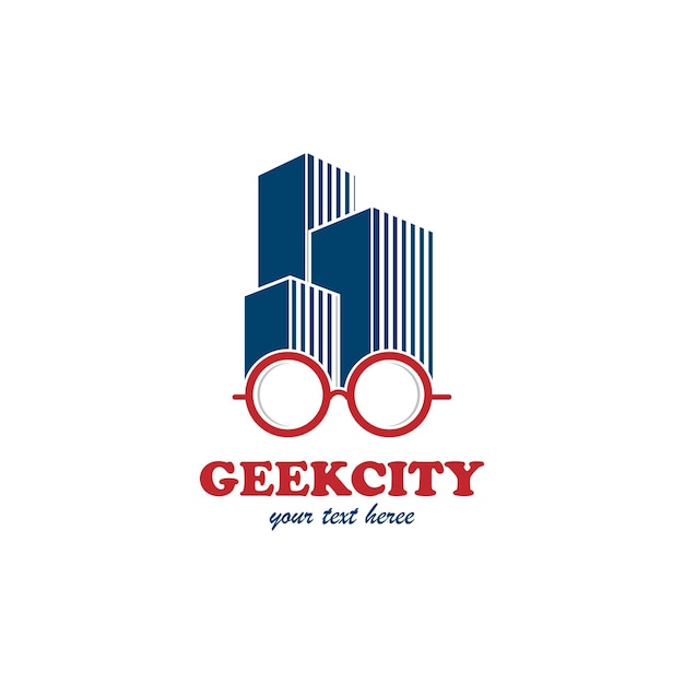 Vettore modello di progettazione del logo geek vector