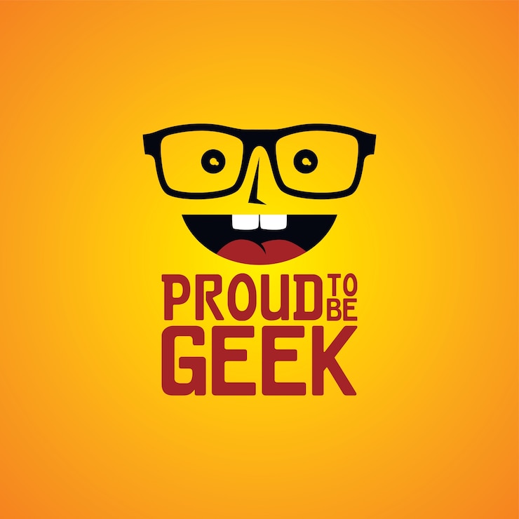 Vector geek nerd guy