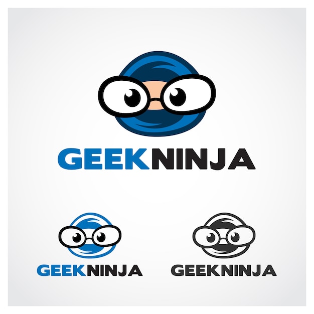 Vettore geek ninja symbol