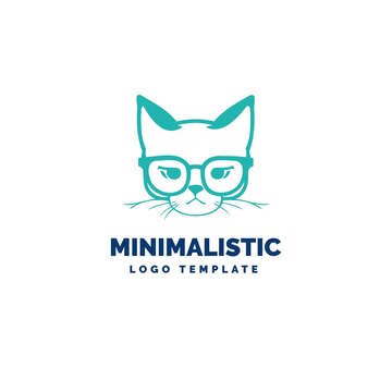 Cute Cat Icon Logo Template and Ideas for Design