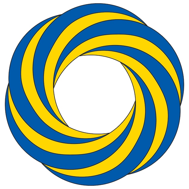 Geel blauw cirkelvormig patroon vlag Oekraïne symbool vrij land UA