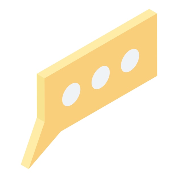 Geel chatpictogram Isometrisch van geel chat vectorpictogram voor webontwerp dat op witte achtergrond wordt geïsoleerd