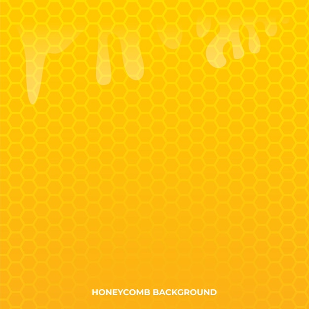 Geel hexagonaal honingraatnetwerkpatroon met tekstruimte Gratis Vector. geschikt voor uw creativiteit