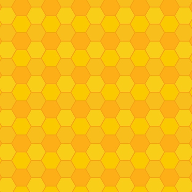 Vector geel honingraatpatroon