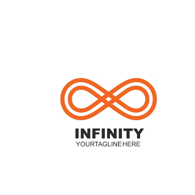 Geel infinity pictogram vector illustratie ontwerp