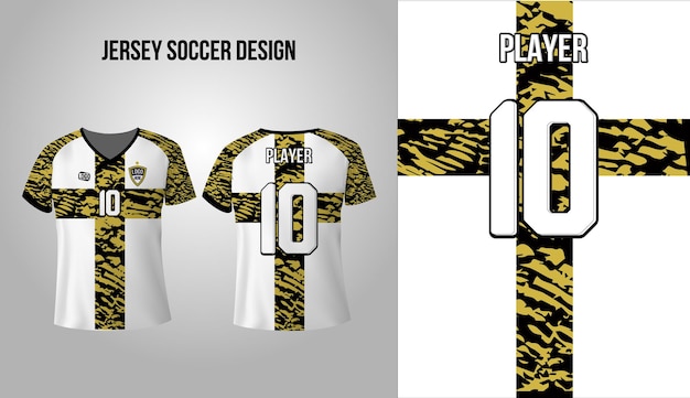 Vector geel jersey voetbal ontwerp