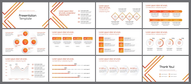 Geel oranje minimalistische zakelijke presentatiesjabloon