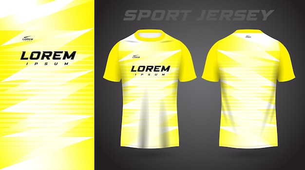 Geel shirt sport jersey ontwerp