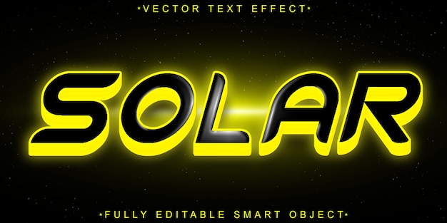 Vector geel zonnevector volledig bewerkbaar smart object text effect