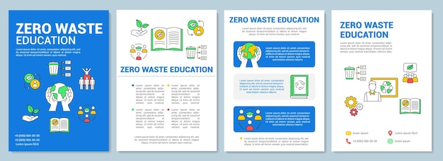 Geen afval onderwijs brochure sjabloon lay-out