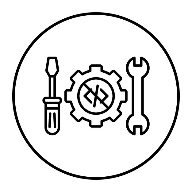 Geen code gereedschap vector icoon kan worden gebruikt voor geen code icoon set