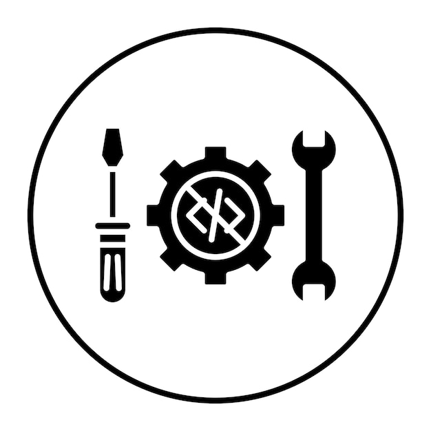 Geen code gereedschap vector icoon kan worden gebruikt voor geen code icoon set
