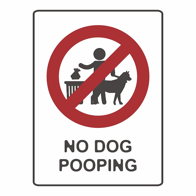 geen huisdieren toegestaan vlakke logo