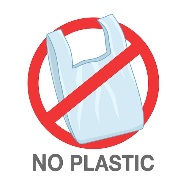 Geen plastic zak teken Symbol vector ontwerp