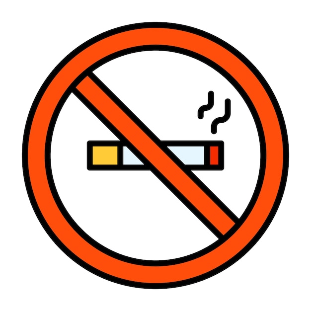 Geen roken plat illustratie
