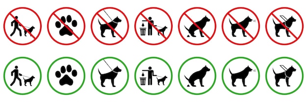 Geen toegestaan dierentoilet teken toestemming voor honden park zone groen symbool schoon na hondenpoep verbod hond