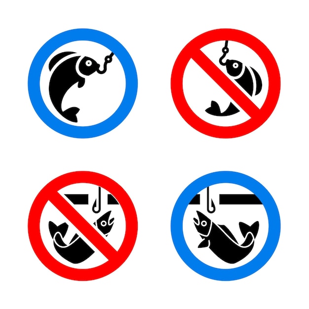 Geen vissen verboden teken