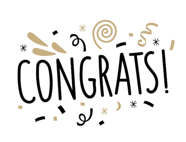 Gefeliciteerd gefeliciteerd ansichtkaart Stijlvolle mode ansichtkaart feestelijke banner Vectorillustratie