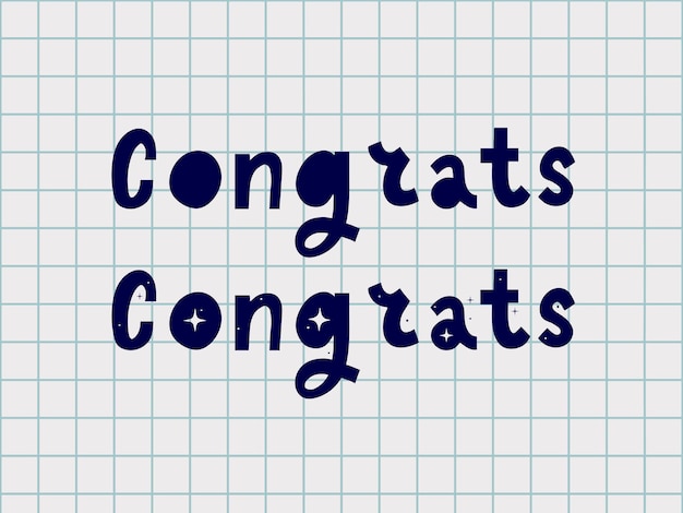 Gefeliciteerd met de handgeschreven letters voor felicitatieskaart, wenskaart, uitnodiging, poster en print. Moderne borstelkalligrafie. Geïsoleerd op achtergrond. Vector illustratie.