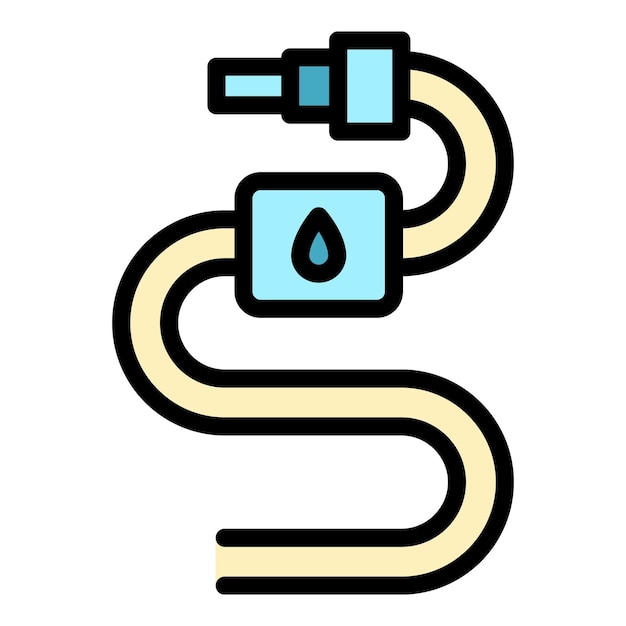 Gefilterd drinkwater pictogram Overzicht gefilterd drinkwater vector pictogram voor webdesign geïsoleerd op witte achtergrondkleur plat