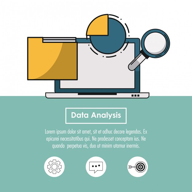 Gegevens analyse infographic concept