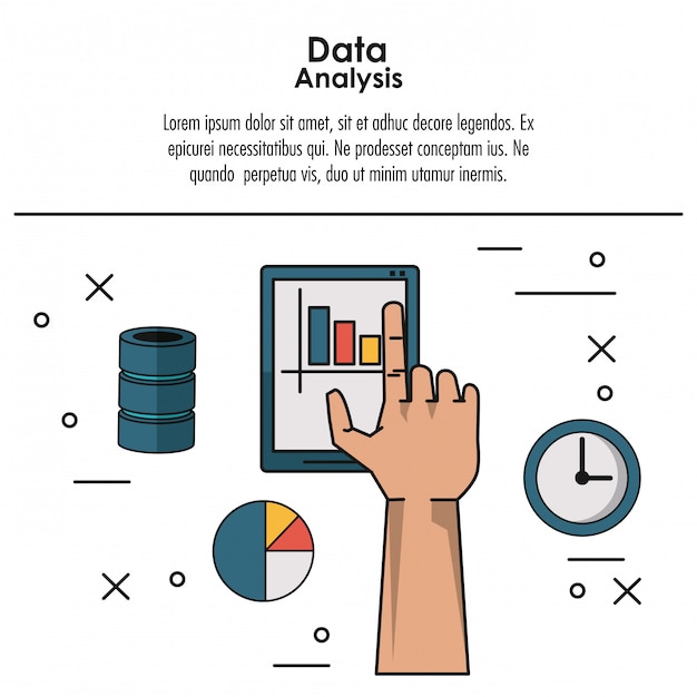 Gegevens analyse infographic concept