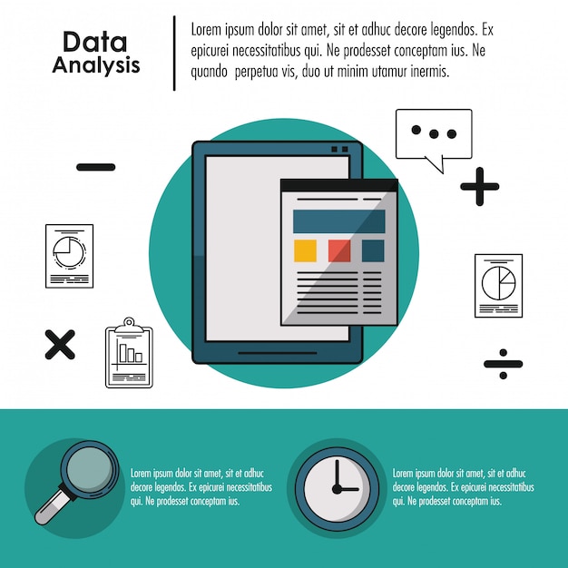 Gegevens analyse infographic concept