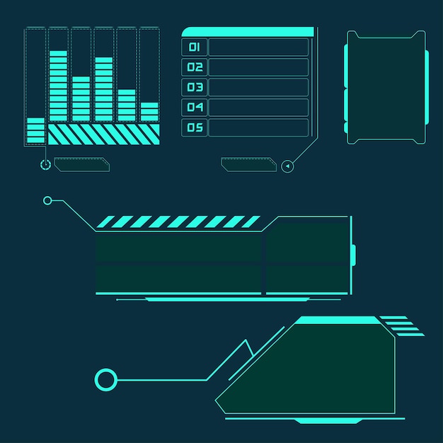 Gegevens HUD-diagram ontwerp grafiek moderne grafische interface Vector futuristisch