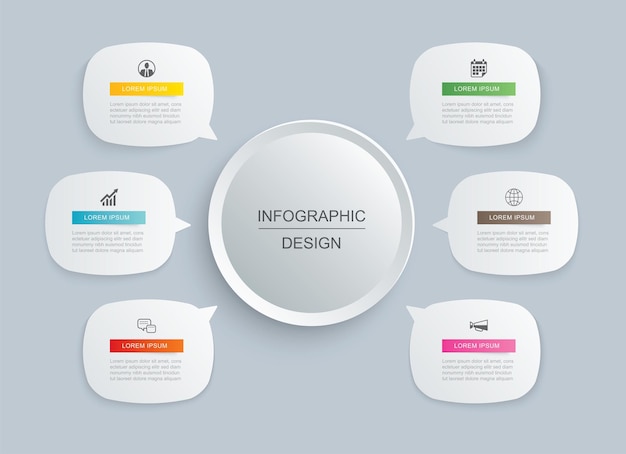 Gegevens infographics sjabloon.