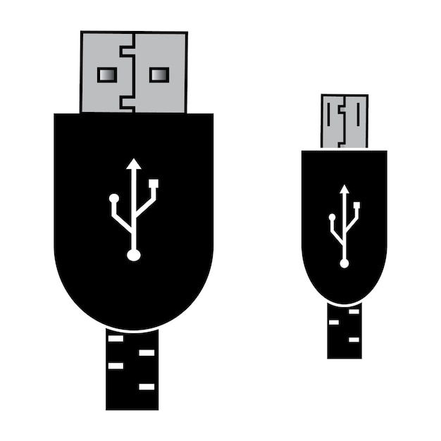 Gegevens kabel pictogram logo vector ontwerpsjabloon