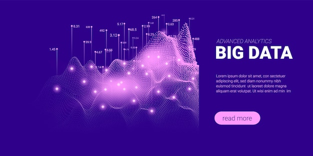 Gegevensstroom op digitale technologieachtergrond