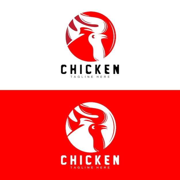 Gegrilde Kip Barbecue Logo OntwerpChicken Head Vector Company Brand