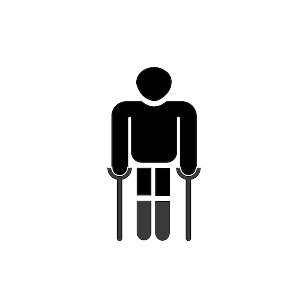 Gehandicapt pictogram illustratie geïsoleerde vector teken symbool