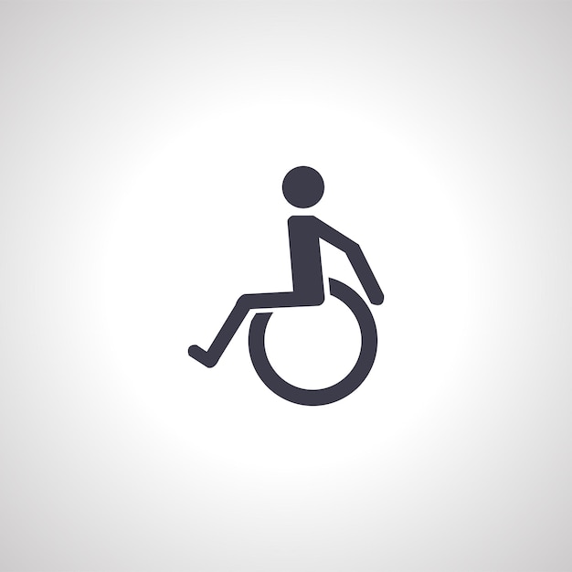 Gehandicapten icoon rolstoel pictogram icoon