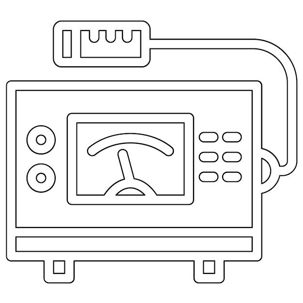 Geiger Counter vector icon illustration of Nuclear Energy iconset
