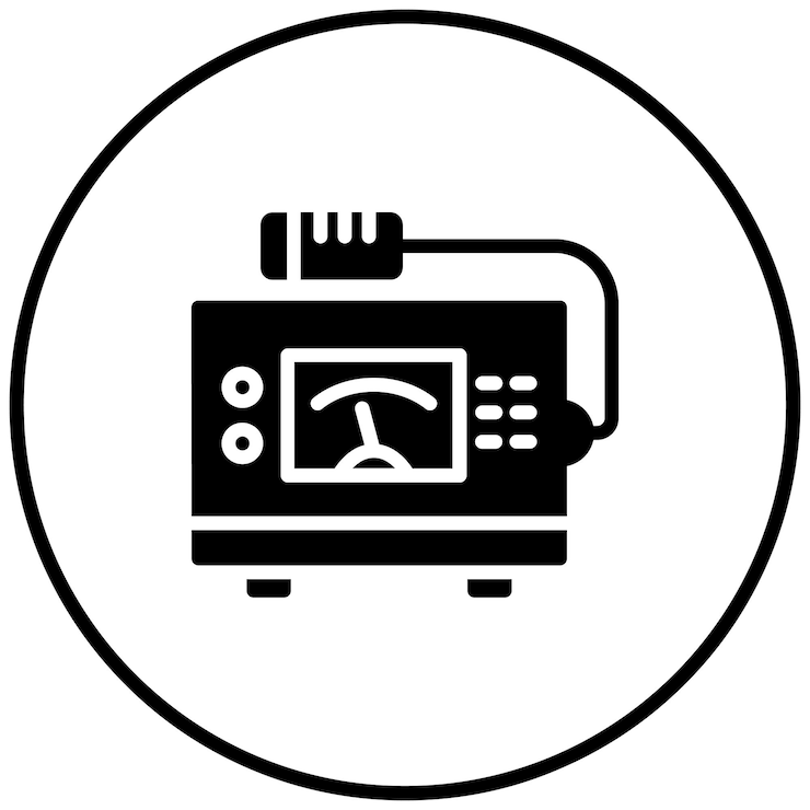 Vector geiger counter vector icoon illustratie van nuclear energy icoon set