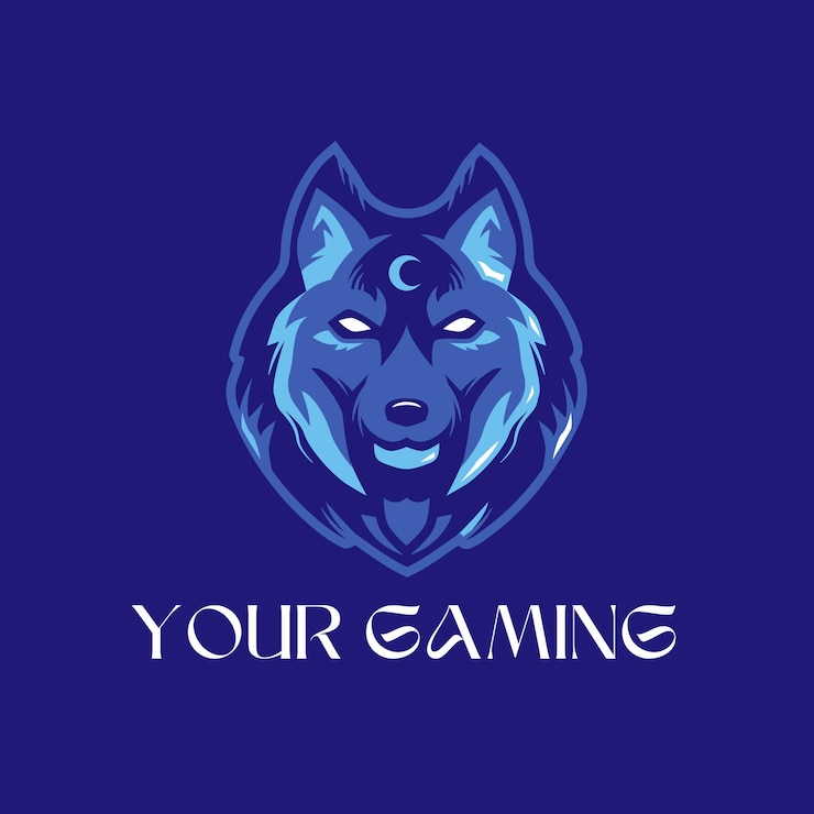 Vector geïllustreerd bold wolf gaming-logo