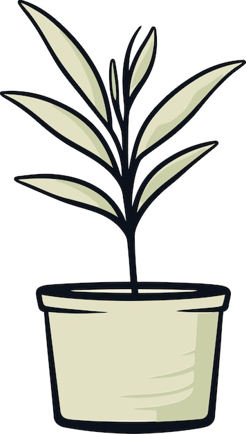 Vector geïllustreerd groen expressieve plantvectoren voor ontwerpersbotanical bliss een vectorreis door