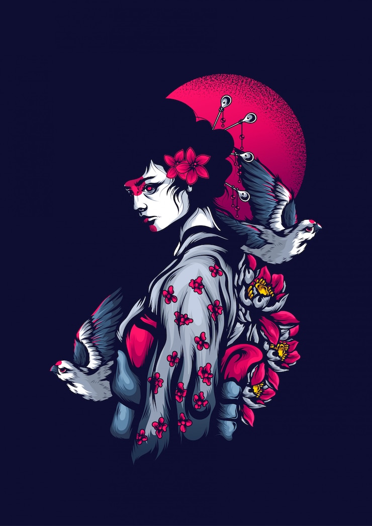 Vector geisha