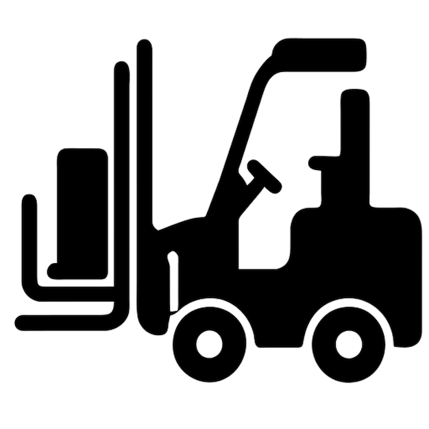 Vector geïsoleerd pictogram voor vorkheftruck