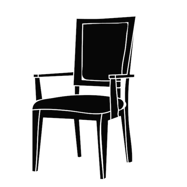 Geïsoleerd silhouet van stoelpictogram