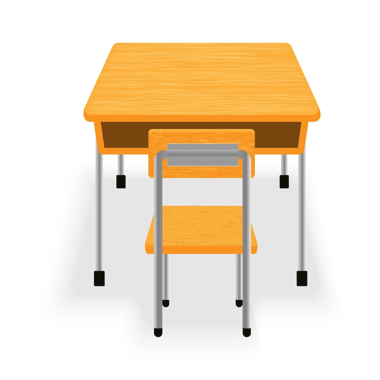 Vector geïsoleerd van tafel en stoel